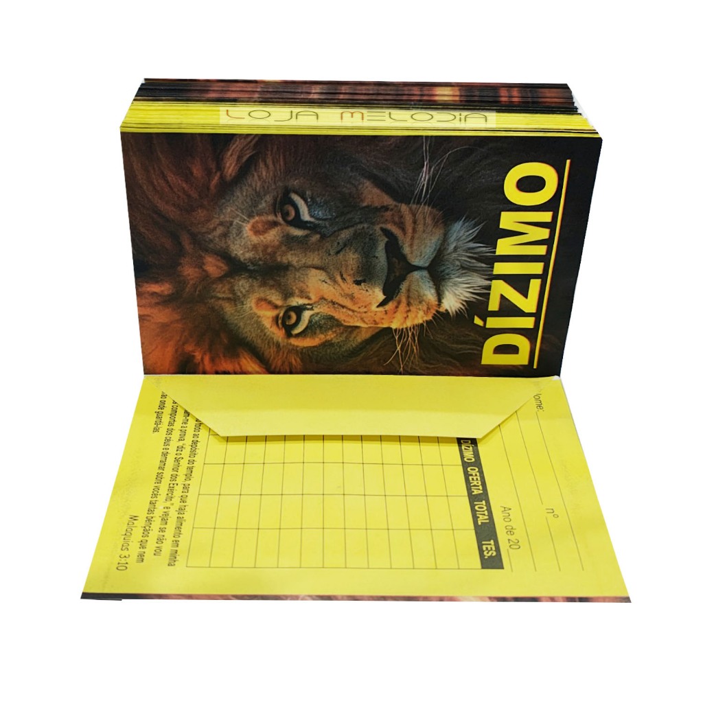 Envelope Anual De Dizimo Amarelo P/ 100 Unidades em Oferta na Shopee