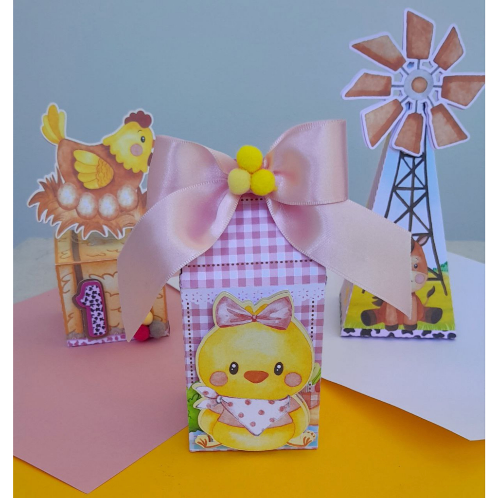 Lembrancinha Personalizados Fazendinha Rosa menina | Kit Festa | Aniversário