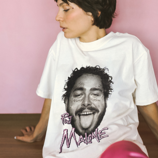 Camiseta Post Malone Lançamento Off White Festival Amálias Concept Camisa Algodão Streetwear Show RockStar Exclusiva