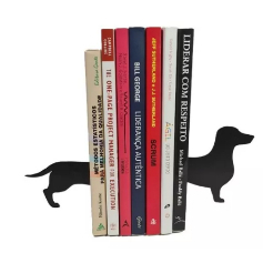 Bibliocanto em L Suporte Apoio Livro Game Dvd Aparador - (Cor: Preto - Cachorro)