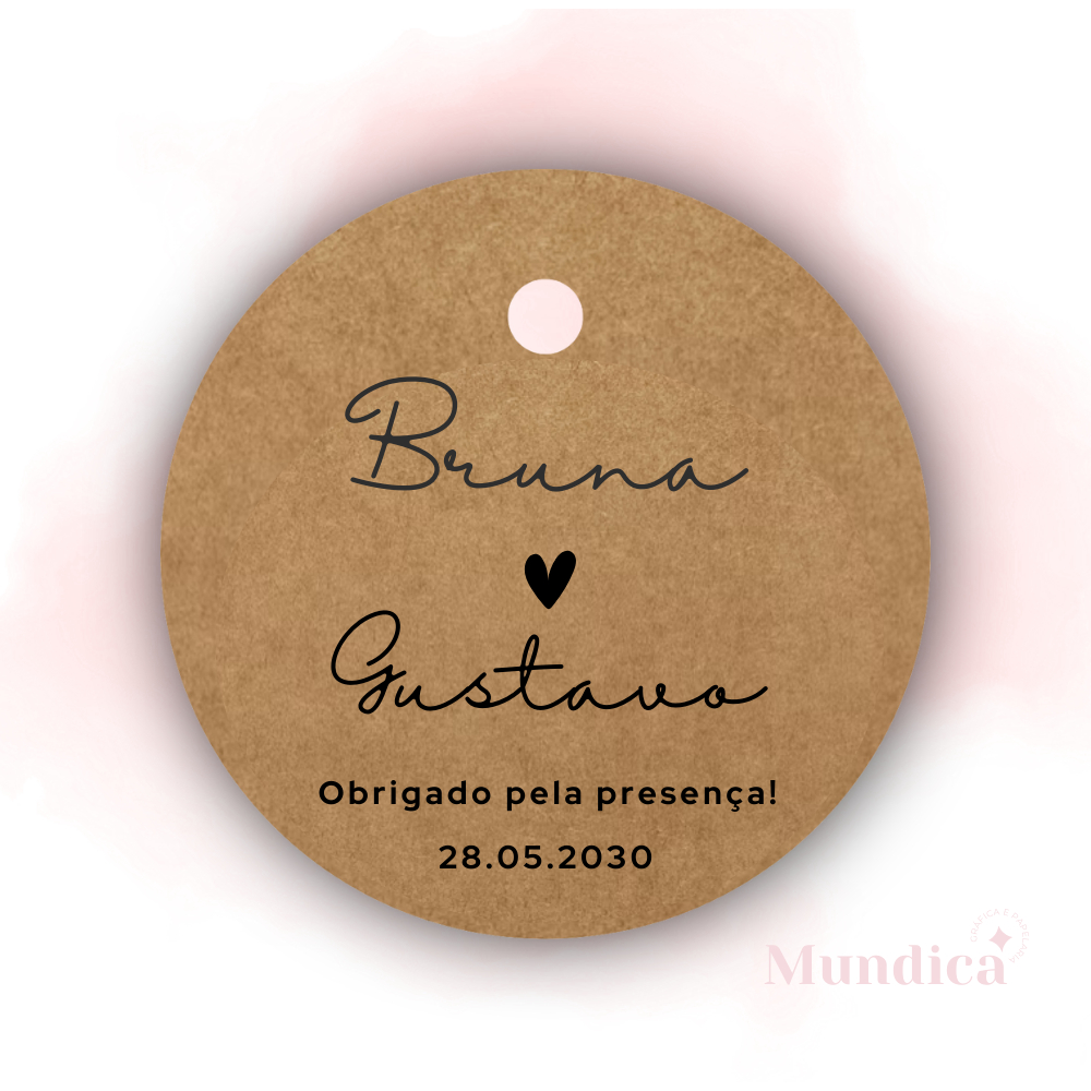 Tags Para Casamento Lembrancinha Kraft 80 Unidades em Oferta na Shopee