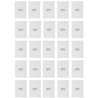 Kit 25 Conjunto 1 Tomada 2p+t 10a Embutir Modular Ilumi I9 Branca em Oferta na Shopee