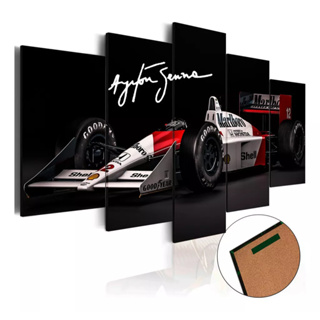 Kit 5 Quadros Decorativos Ayrton Senna Mclaren Corrida F1 Mosaico Sala Quarto Escritório em Oferta na Shopee