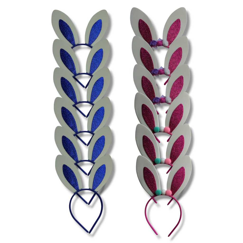 kit con 12 unidades tiara coelho MENINO MENINA