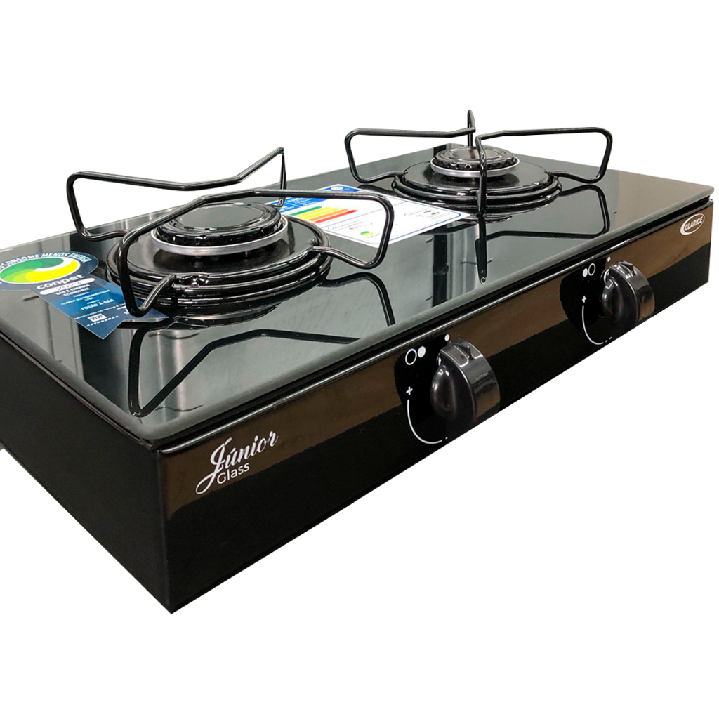 Fogão Cooktop de Mesa Portátil 2 Bocas A Gás Ultra Chama Vidro Temperado Clarice em Oferta na Shopee