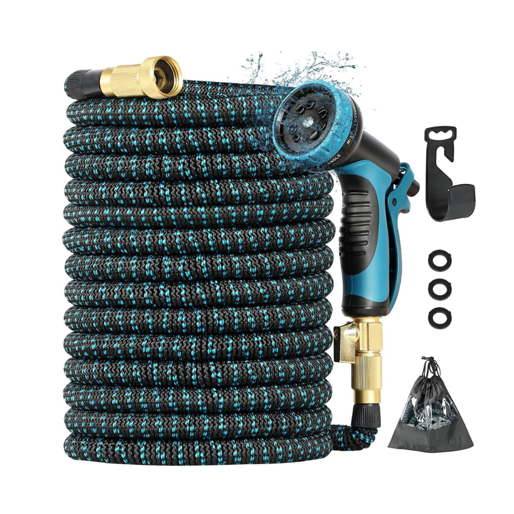 Mangueira de Jardim 30 Metros Expansível Borracha Polyester Reforçada Kit Completo com Bico Esguicho Bolsa Suporte em Oferta na Shopee