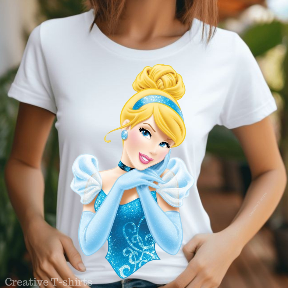 Camisa Estampada Cinderela Camiseta: Blusa Femininas, Masculina e Infantis. Exclusivas!