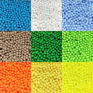 400 PÇS Miçangas Conta Bola Plástica Passante Leitosa 6MM C/50Gramas em Oferta na Shopee