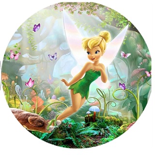 Painel para Festa Sublimado Redondo 50x50 Tema: Sininho em Oferta na Shopee