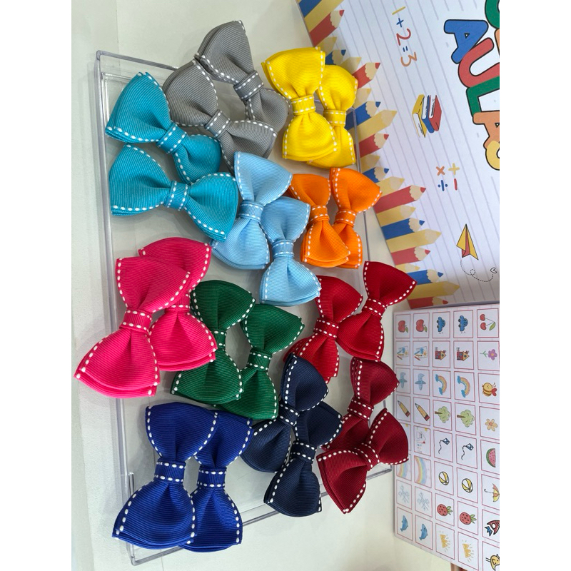 Par laço gravatinha/laço escolar/volta as aulas em Oferta na Shopee