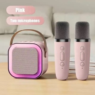 K12 Caixa de som sem fio com microfone Karaokê, Mini Alto-falante Bluetooth portátil de Ka...