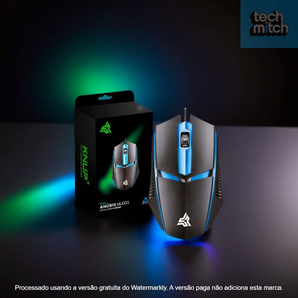 Mouse Gamer Led Usb 2.0 3 Botões 1200dpi Knup