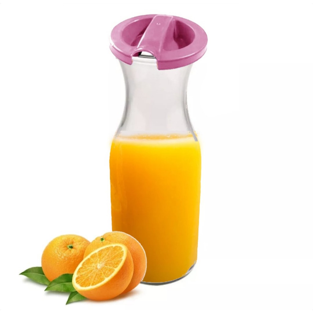 Garrafa Jarra De Vidro Decanter Com Tampa 1 Litro Suco Leite Vinho Carrefour Home em Oferta na Shopee