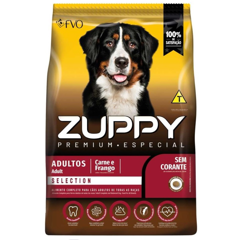 Ração Zuppy Carne e Frango Cães Adulto 15kg