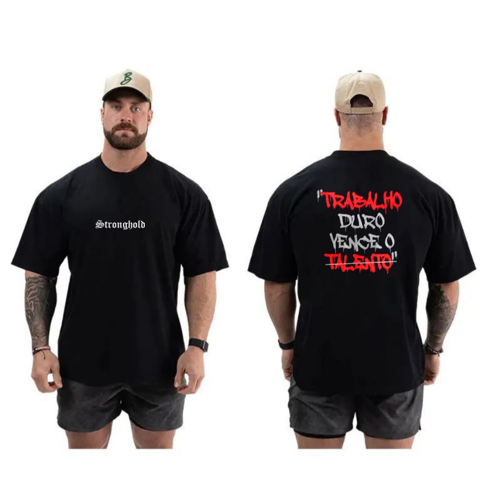 Camiseta Oversized Musculação Treino Academia Lançamento