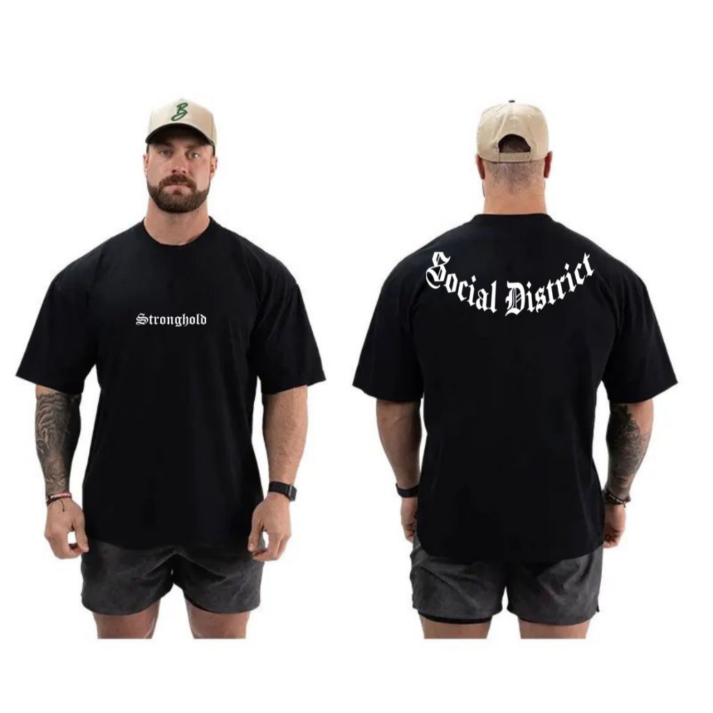 Camiseta Oversized Musculação Treino Academia Lançamento Social District