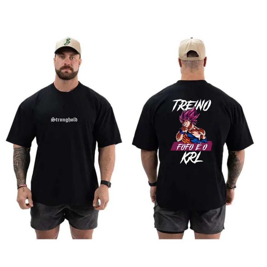Camiseta Oversized Musculação Treino Academia Lançamento Treino Fofo