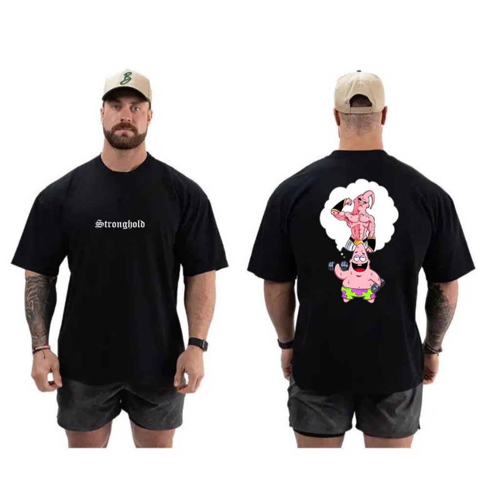 Camiseta Oversized Musculação Treino Academia Lançamento Desenho