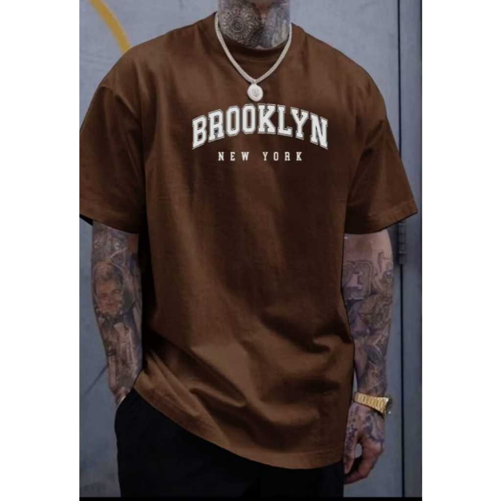 Camiseta Masculina Brooklyn Algodão Premium Streetwear Fio 30.1