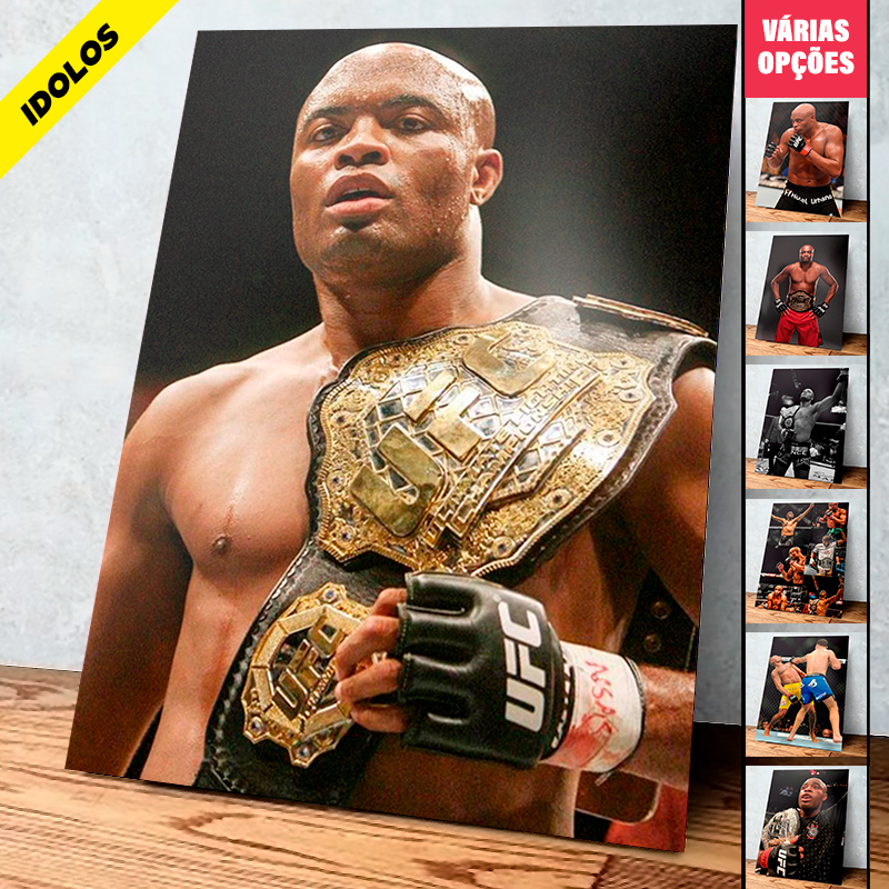 Placas Decorativas Quadros Anderson Silva 01 a 14, Ufc, Brasil, Spider, Corinthians 20x28 MDF