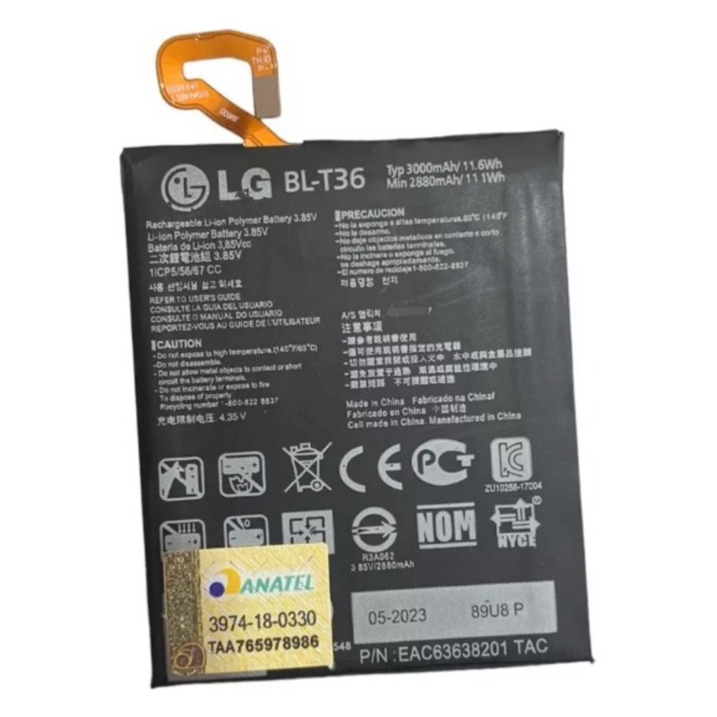 Ba-te-ira LG K11 Original Bl-t36 Original , Garantia , Nova