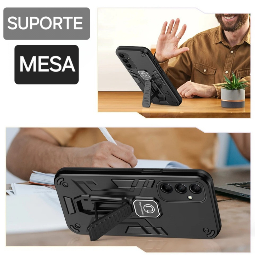 Capa capinha anti impacto silicone com Suporte para Samsung A16 / Capa para Samsung A16  - Magnético