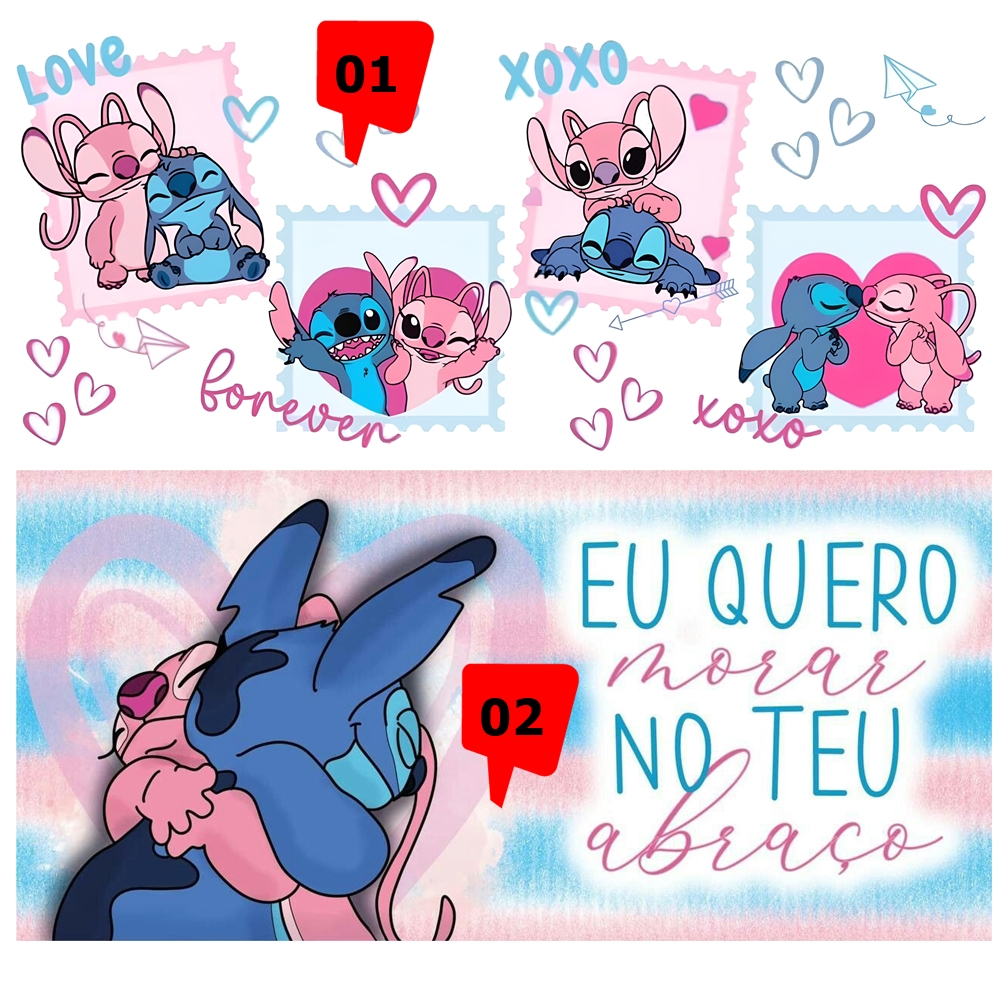 Artes Impressas do STITCH & ANGEL | Imagens prontas para estampar suas Canecas | Sublimação | Personalizada | Pack 02
