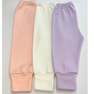 KIT COM  3 Calça Bebe / Mijão Bebê / Culote Malha Com Punho vira pé Suedine 100% Algodão enxoval infantil em Oferta na Shopee