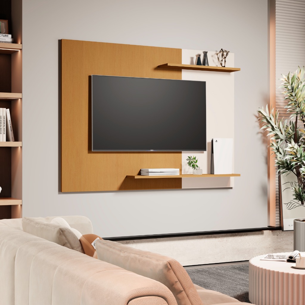 Painel para Tv até 50 Polegadas Mênfis 135 cm Sal Movelaria P/tv's até 50' Polegadas - SHARK MOVEIS