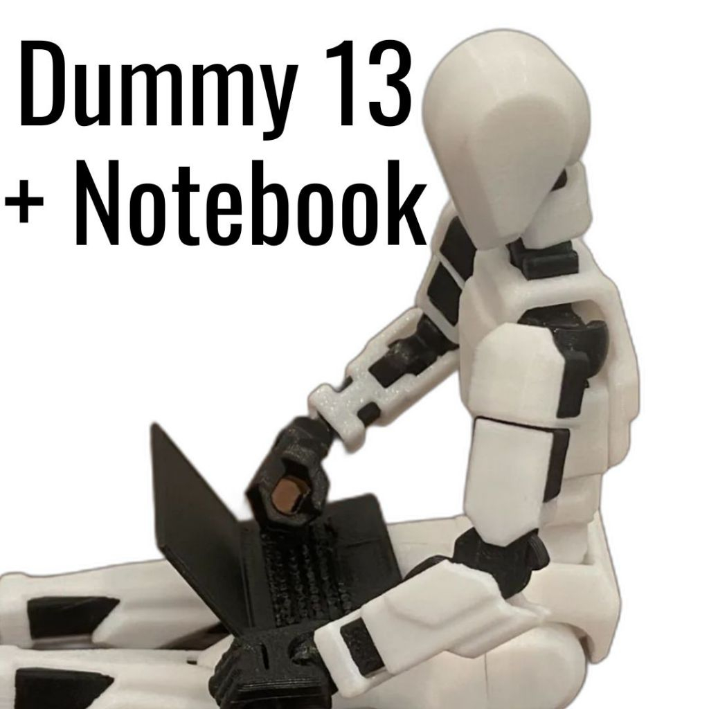 Boneco Dummy 13 GRANDE (20cm) + Notebook -Boneco Articulado Action Figure Educativo