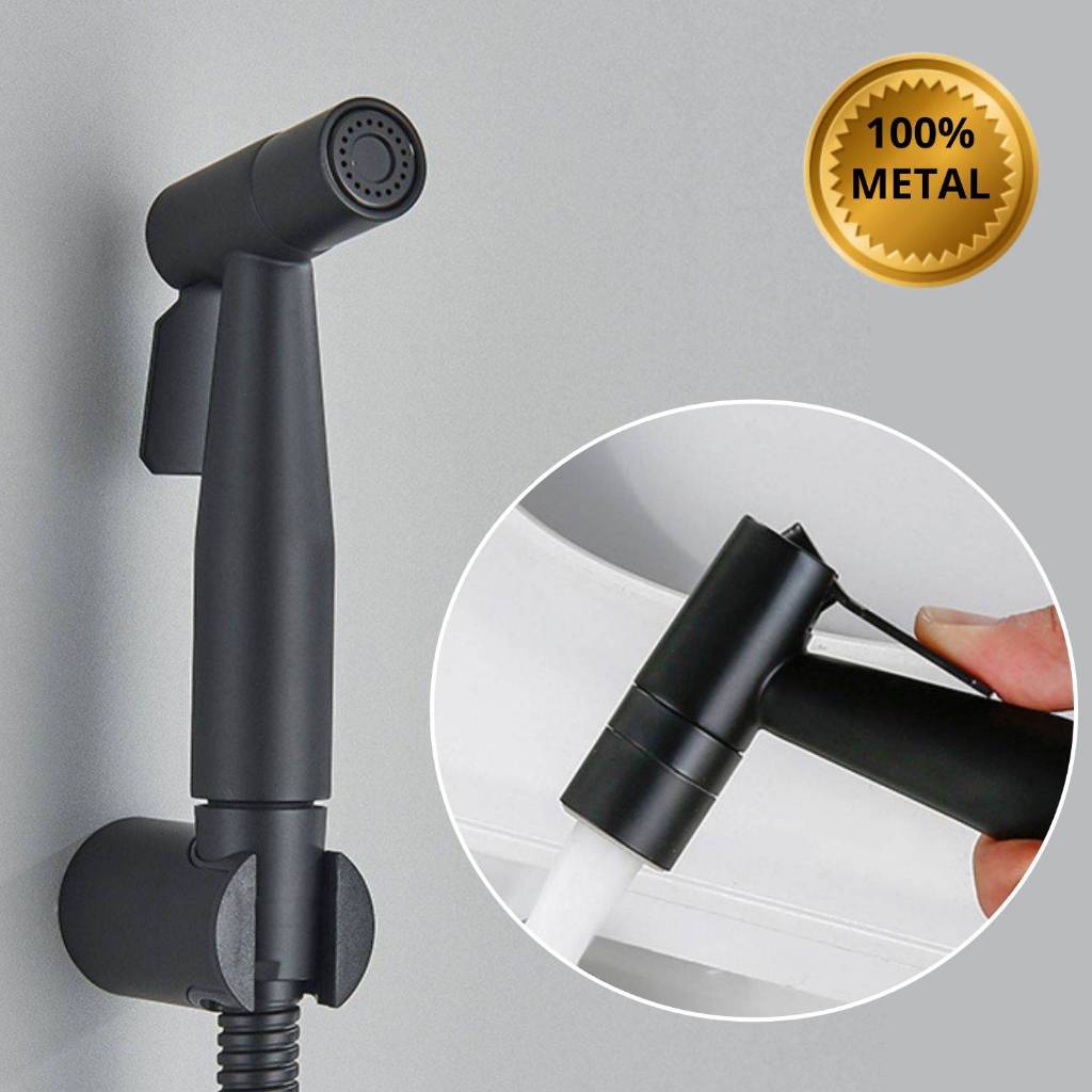 Ducha Higiênica Banheiro 100% Aço Inoxidável 1,50m Chuveirinho Privada Preta em Oferta na Shopee