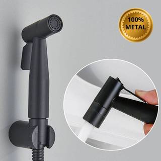 Ducha Higiênica Banheiro 100% Aço Inoxidável 1,50m Chuveirinho Privada Preta