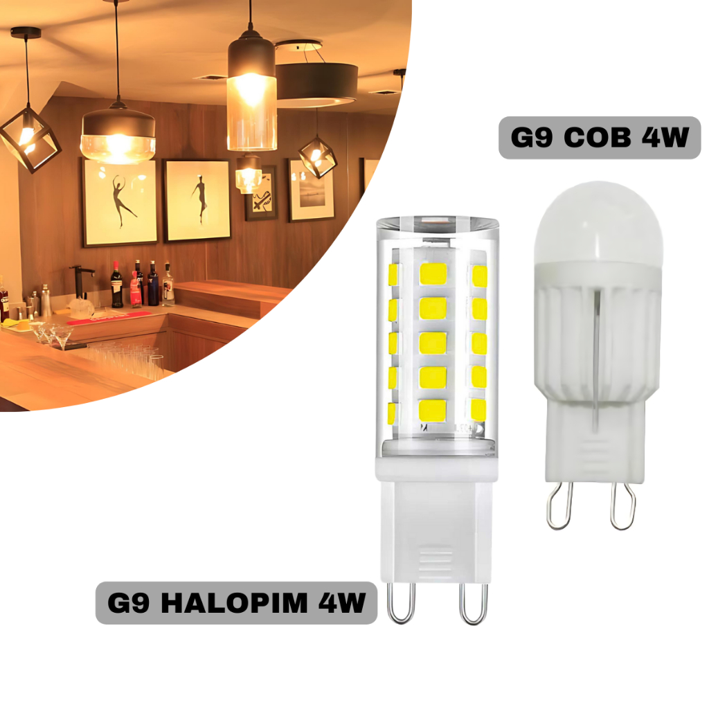 Lâmpada Led G9 4w Halopim Cob Flor 220V Luz Branco Quente 3000K Lustres Arandelas UNIFY