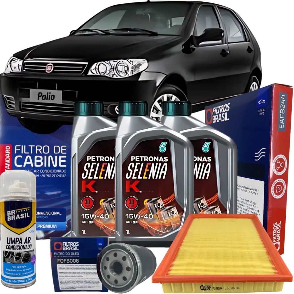 Kit Troca de Óleo - Fiat Palio 1.0/1.3/1.4 Fire - 15W40 Selenia em Oferta na Shopee