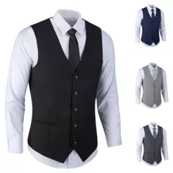Colete Social Slim de Luxo Ajustável - Envio Imediato Pronta Entrega