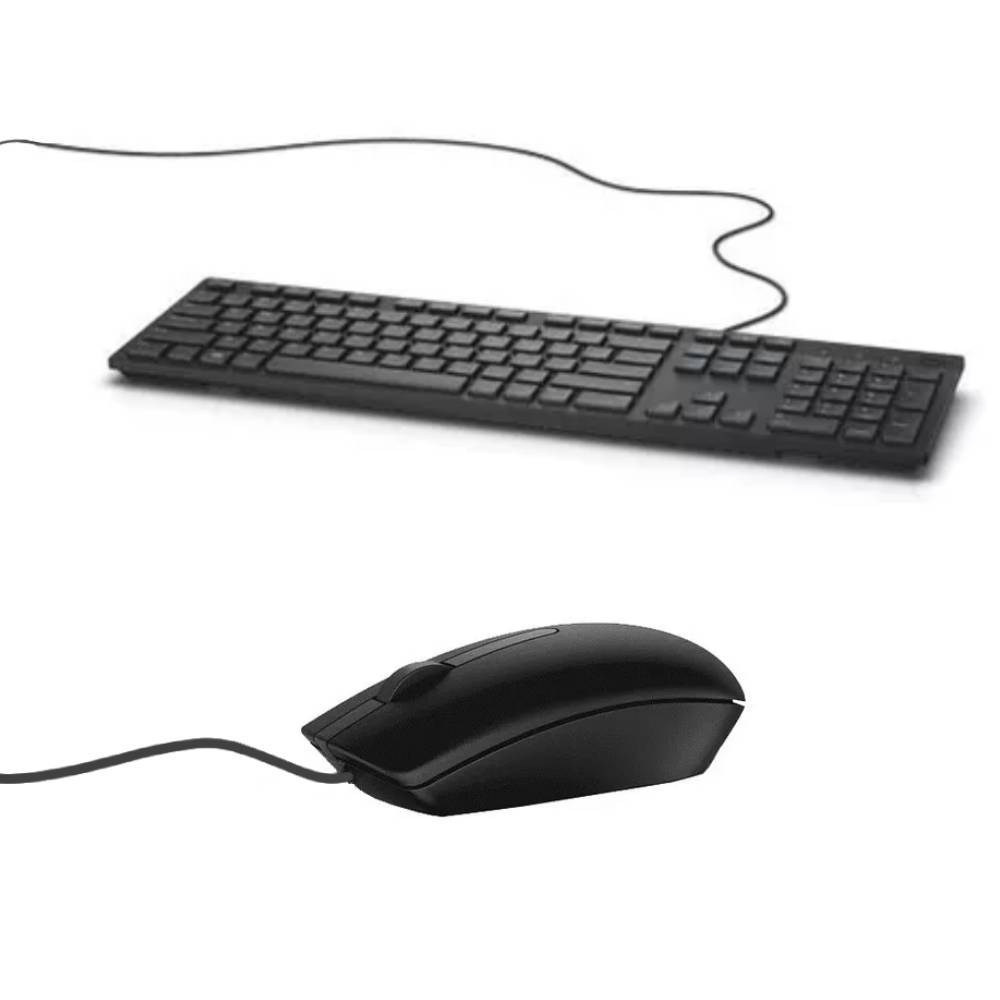 Kit Dell Mouse Óptico MS116T1 + Teclado ABNT2 KB216 Conexão USB Com Avarias