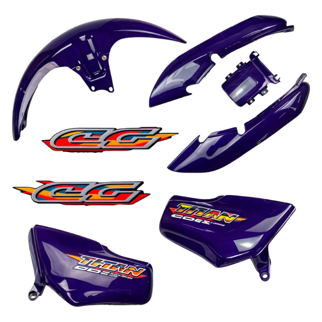 Kit Carenagem Cg Titan 125 95 96 97 98 99 + Adesivos em Oferta na Shopee