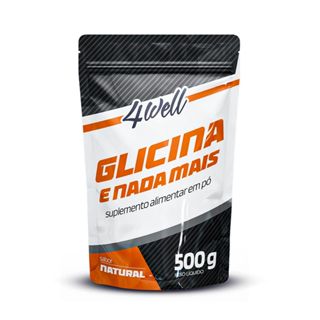 Glicina em pó 500g - 100% Pura - Suplemento Aminoácido - 4well em Oferta na Shopee