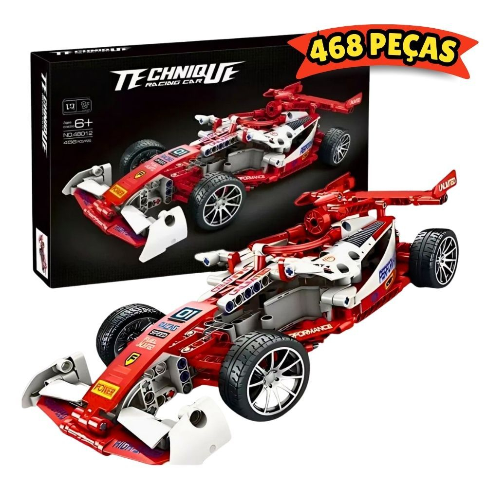 Blocos De Montar Carro Corrida Fórmula 1 Supercar Esportivo 468 Peças Colecionável Ferrari Montável
