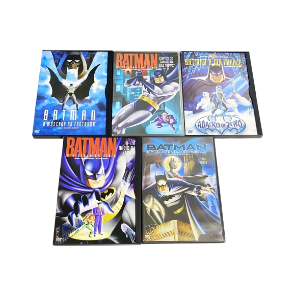 5 Dvds Coleção Batman Dc Início Da Saga Abaixo De Zero