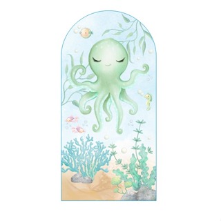 PAINEL ROMANO FUNDO DO MAR VERDE em Oferta na Shopee