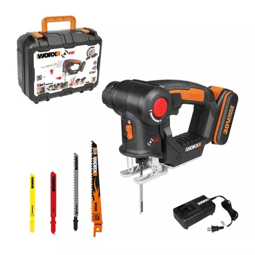 SERRA TICO-TICO / SABRE WORX A BATERIA + BATERIA 2.0 A.h 20V + CARREGADOR BIVOLT