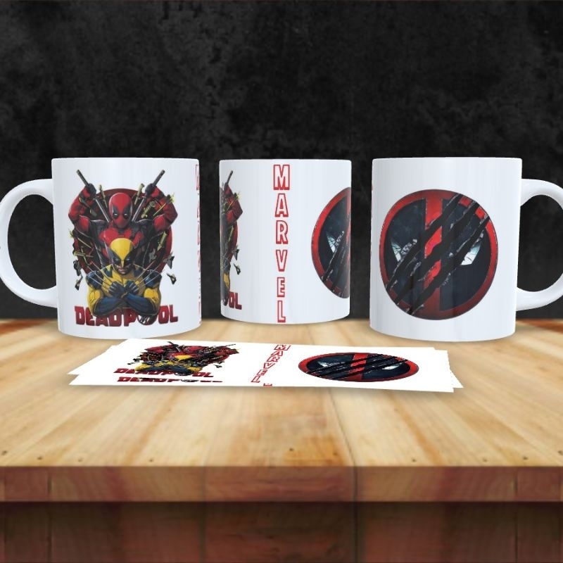 caneca personalizada Marvel Deadpool Wolverine