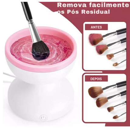 Máquina Limpador Profissional para Pincel De Maquiagem Lavador Elétrico pratico