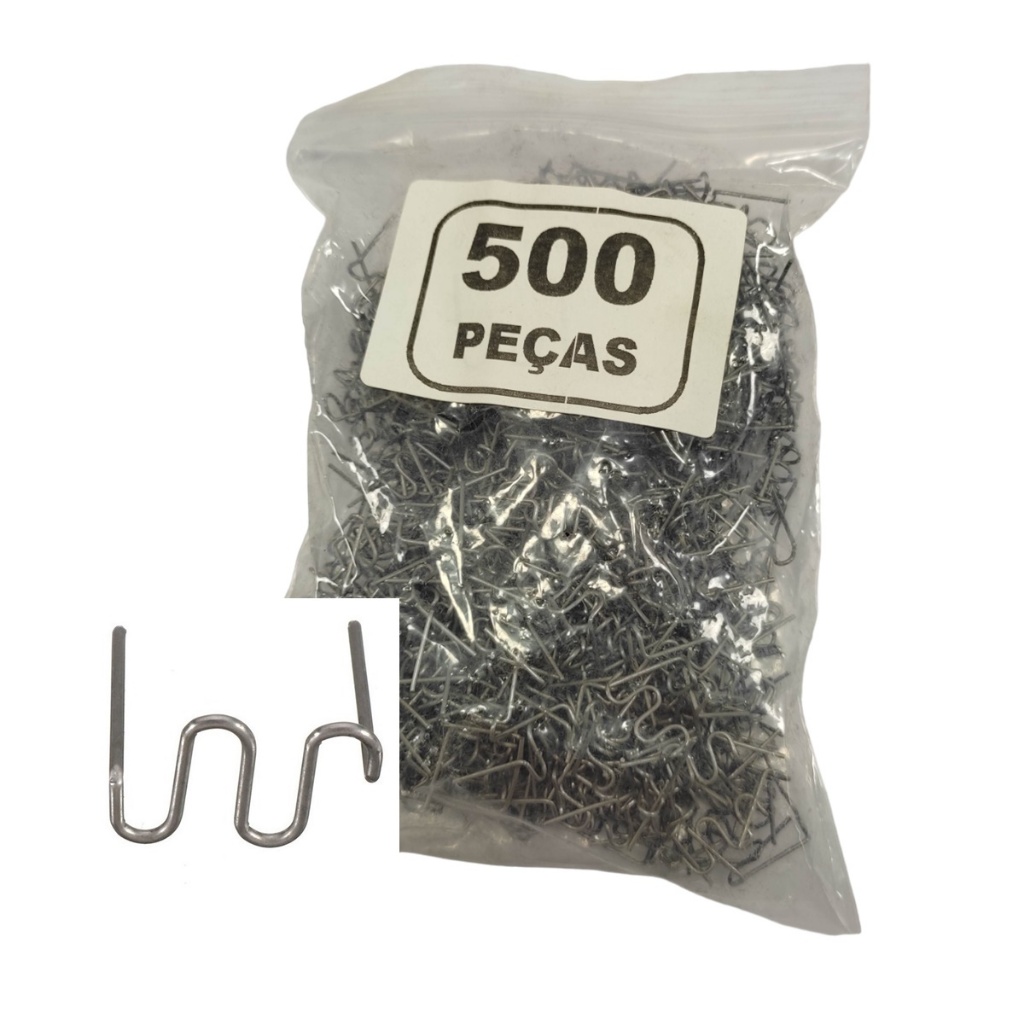 Grampos solda de  Para-choque, plastíco, carrenagens, pacote 500 Pçs.