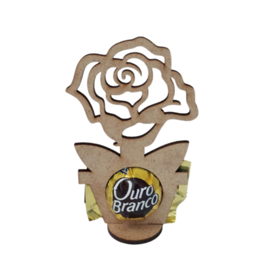 Kit Lembrancinha Porta Bombom Flor Aniversário Mdf em Oferta na Shopee