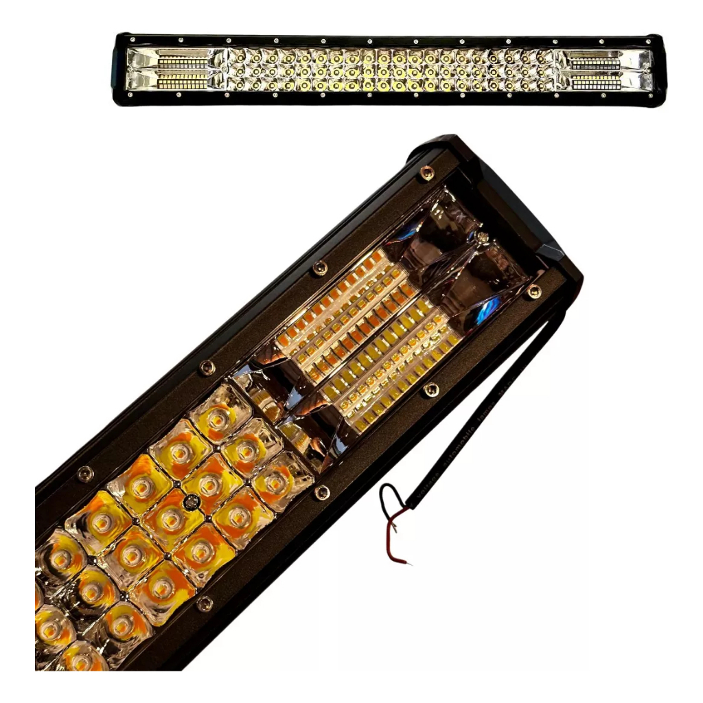 Barra De Led Off Road 71cm 132 Leds 396w Dual Color Strobo