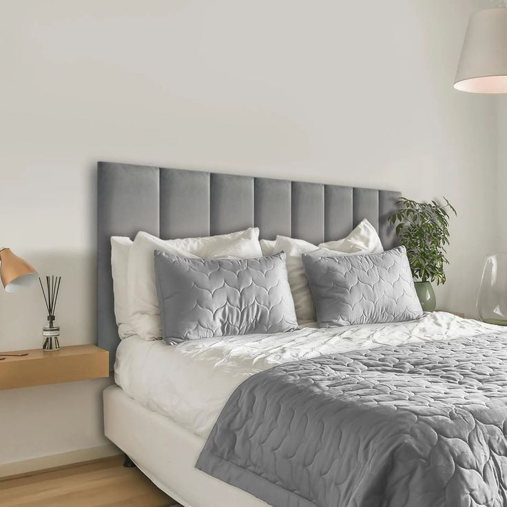 Kit 10 Placas de Cabeceira Modular Estofada Cama Casal Box King - Envio Imediato - Home & Living
