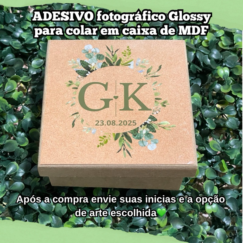Adesivo para caixa de MDF Convite para Padrinhos de Casamento Batismo em Oferta na Shopee