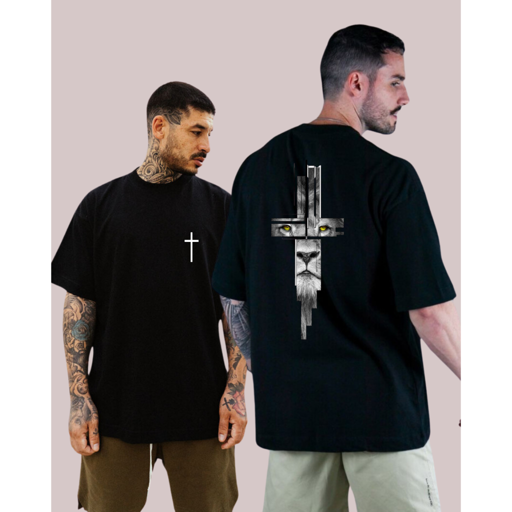 camiseta Oversized masculina streetwear Oversized Streetwear Masculina 100% Algodão 30.1